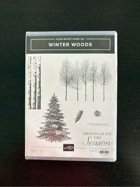 Stampin up WINTER WOODS Stamp Set + In the Woods Dies Trees Christmas Pine Snow